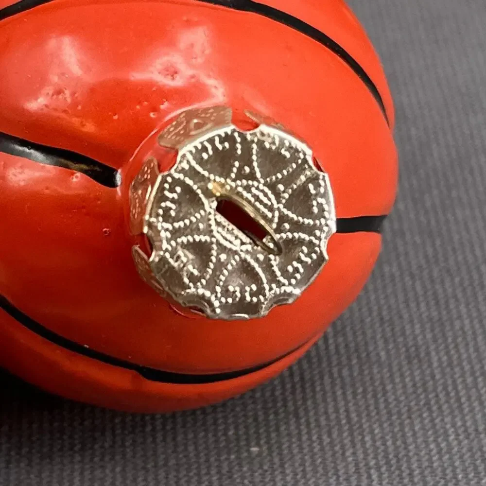 VTG Glass Basketball Christmas Ornaments Set 7 Sporty Athlete Team Player Y2K